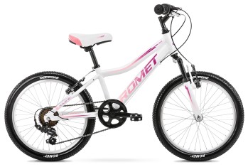 Rower ROMET JOLENE 20 KID 2 2022 biało fioletowo różowy MAG